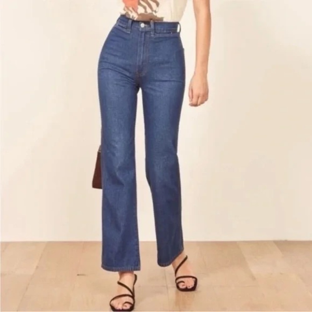 Reformation Willow High Waist Jeans in‎ Indio Wash Women 25 Ankle Made in USA